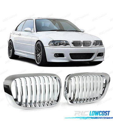 CALANDRES BMW E46 COUPÉ CABRIO 99-03 LOOK M CHROMÉ