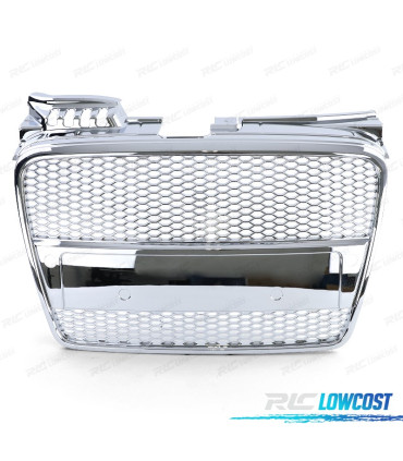 CALANDRE AUDI A4 B7 04-09 LOOK S LINE CHROMÉ PDC