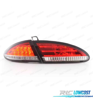FEUX ARRIÈRE SEAT LEON 1P 04-09 LED ROUGE CHROMÉ