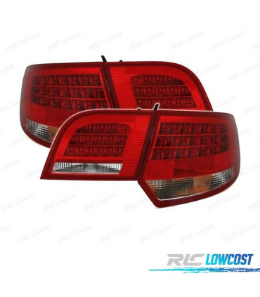 FEUX ARRIÈRE AUDI A3 8PA SPORTBACK 04-08 LED ROUGE CHROME