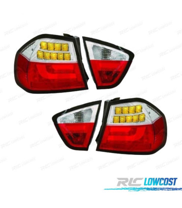FEUX ARRIÈRE BMW E90 05-08 LED ROUGE CHROME
