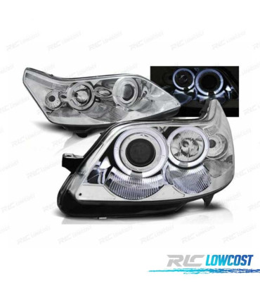 PHARES CITROEN C4 04-09 ANGEL EYES FOND CHROMÉ