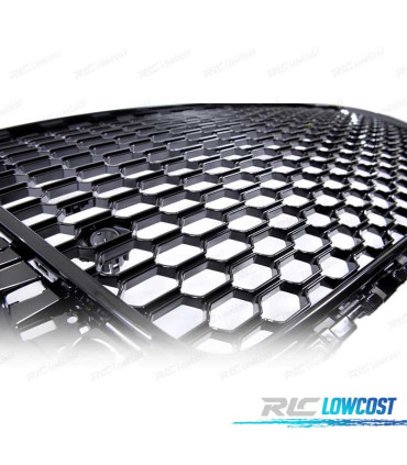 CALANDRE AUDI A3 8V 12-16 LOOK S3 NOIR BRILLANT PDC
