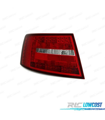 FEUX ARRIÈRE POUR AUDI A6 4F 04-08 LED ROUGE CHROMÉ