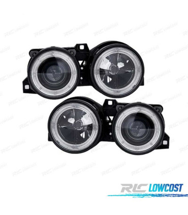 PHARES BMW SÉRIE 3 E30 82-94 ANGEL EYES FOND NOIR