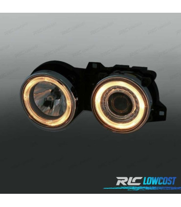 PHARES BMW SÉRIE 3 E30 82-94 ANGEL EYES FOND NOIR