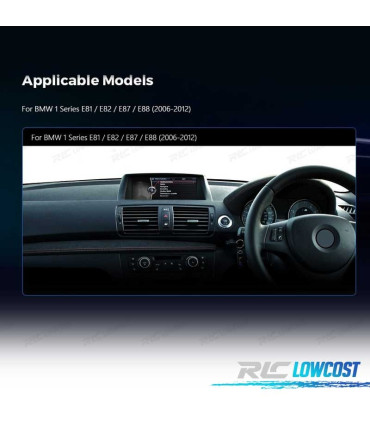 AUTORADIO GPS ANDROID 13 POUR BMW E81 E82 E87 E88 06-12 CIC