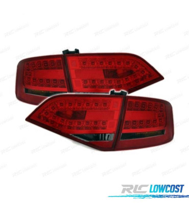 FEUX ARRIÈRE POUR AUDI A4 B8 07-11 LED ROUGE FUMÉ