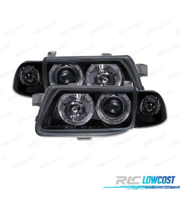 PHARES OPEL ASTRA F 94-98 ANGEL EYES FOND NOIR H1-H7