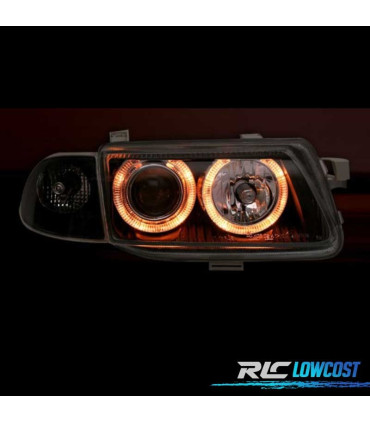 PHARES OPEL ASTRA F 94-98 ANGEL EYES FOND NOIR H1-H7