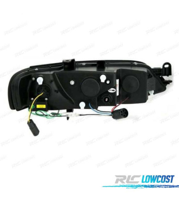 PHARES POUR OPEL VECTRA B 96-98 ANGEL EYES LED FOND CHROMÉ