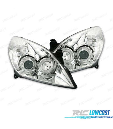 PHARES POUR OPEL VECTRA C 05-08, SIGNUM 05-08 ANGEL EYES FOND CHROMÉ