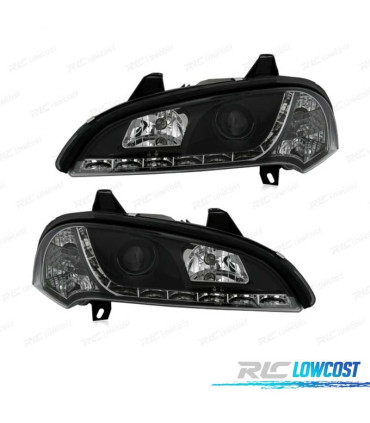 PHARES POUR OPEL TIGRA 95-03 DAYLIGHT LED FOND NOIR