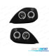 PHARES POUR FORD FIESTA 02-08 ANGEL EYES FOND NOIR