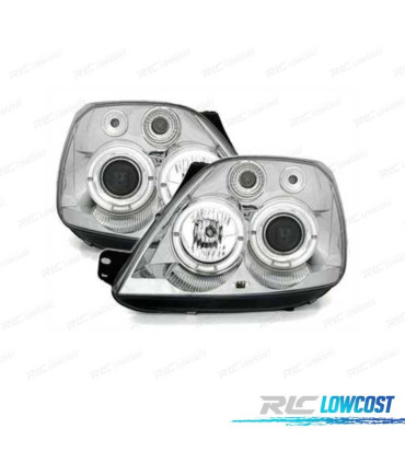 PHARES FORD FIESTA 02-08 ANGEL EYES FOND CHROMÉ