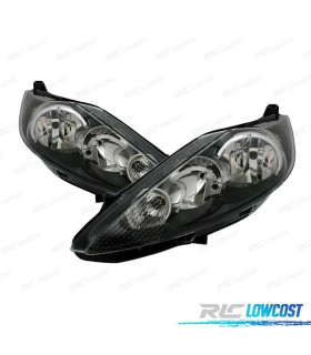 PHARES POUR FORD FIESTA 08-12 FOND NOIR