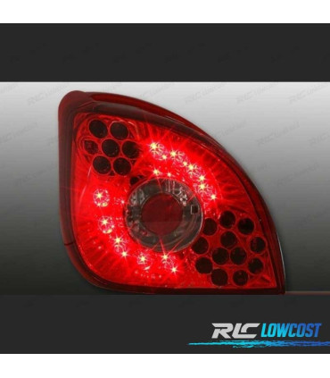 FEUX ARRIÈRE POUR FORD FIESTA MK4 96-02 LED ROUGE CHROMÉ