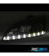 PHARES POUR FORD FOCUS 04-08 DAYLIGHT FOND NOIR