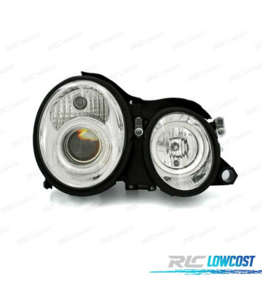 PHARES POUR MERCEDES CLASSE CLK W208 98-02ANGEL EYES FOND CHROMÉ