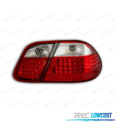 FEUX ARRIÈRE POUR MERCEDES CLK W208 97-02 ROUGE CHROMÉ