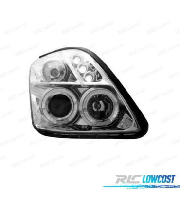 PHARES SUZUKI SWIFT 05-10 ANGEL EYES FOND CHROMÉ
