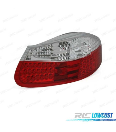 FEUX ARRIÈRE PORSCHE BOXSTER 986 96-04 LED ROUGE CHROMÉ