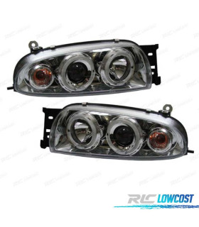 PHARES FORD FIESTA 95-99 ANGEL EYES FOND CHROMÉ