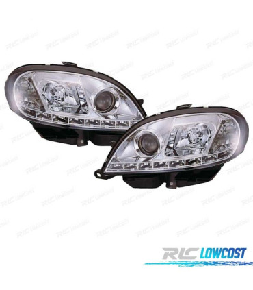PHARES CITROEN SAXO 99-04 DAYLIGHT LED FOND CHROMÉ