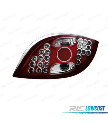 FEUX ARRIÈRE LED FORD KA 96-08 ROUGE CHROMÉ