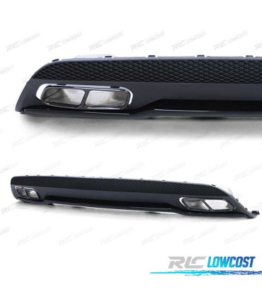 DIFFUSEUR MERCEDES CLASSE A W176 12-15 LOOK AMG + EMBOUTS D'ÉCHAPPEMENT