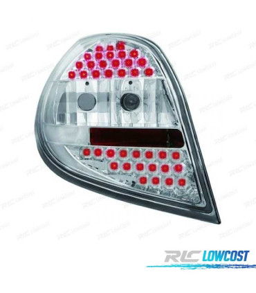 FEUX ARRIÈRE LED RENAULT CLIO 05-09 FOND CHROMÉ