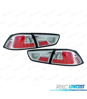 FEUX ARRIÈRE MITSUBISHI LANCER SEDAN 08- LED FOND CHROME