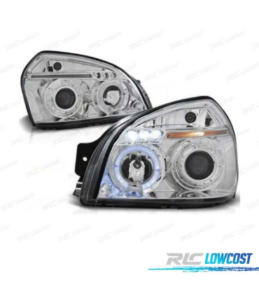PHARES HYUNDAI TUCSON 04-10 ANGEL EYES FOND CHROMÉ