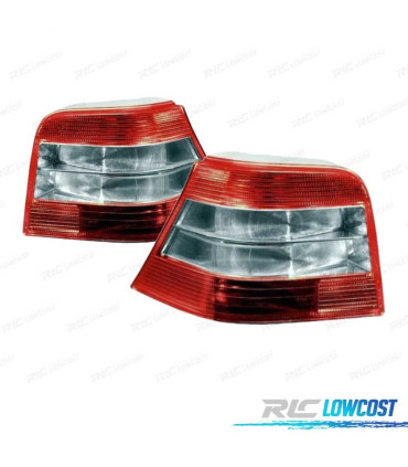 FEUX ARRIÈRE VOLKSWAGEN VW GOLF 97-03 ROUGE CHROMÉ