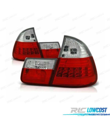 FEUX ARRIÈRE BMW E46 TOURING 98-05 LED CHROME ROUGE