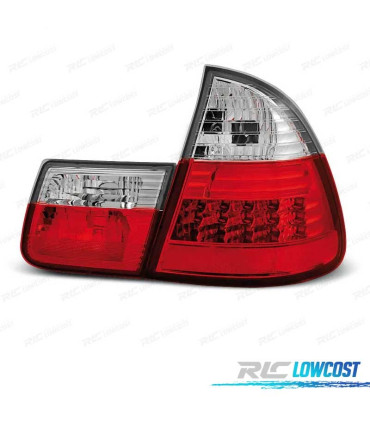 FEUX ARRIÈRE BMW E46 TOURING 98-05 LED CHROME ROUGE