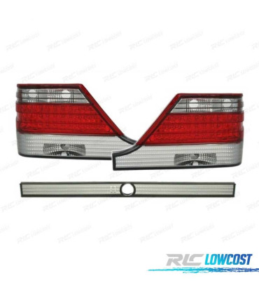 FEUX ARRIÈRE MERCEDES CLASSE S W140 94-98 LED ROUGE CHROMÉ