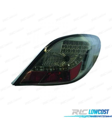 FEUX ARRIÈRE PEUGEOT 207 06-12 LED FOND CHROMÉ FUMÉ