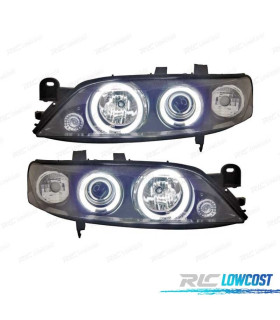 PHARES OPEL VECTRA B 96-98 ANGEL EYES CCFL FOND NOIR