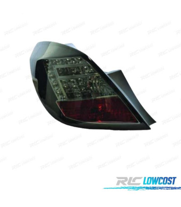 FEUX ARRIÈRE OPEL CORSA D 06-14 LED FOND NOIR FUMÉ