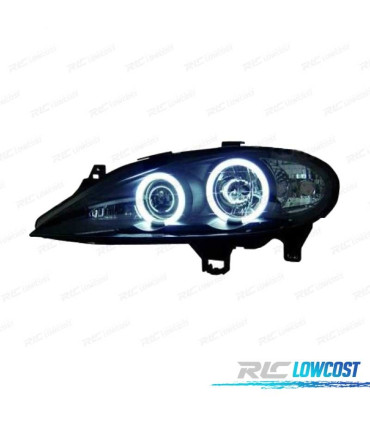 PHARES RENAULT MEGANE 99-02 ANGEL EYES CCFL FOND NOIR