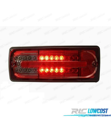 FEUX ARRIÈRE MERCEDES CLASSE G W463 89-13 ROUGE FUMÉ FULL LED LOOK AMG G55