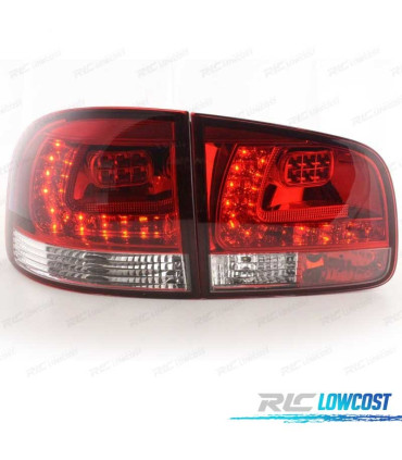 FEUX ARRIÈRE VOLKSWAGEN VW TOUAREG 02-10 LED ROUGE CHROME