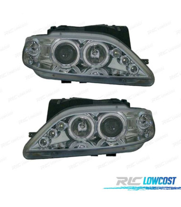PHARES CITROEN XSARA 97-99 ANGEL EYES FOND CHROMÉ