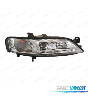 PHARES OPEL VECTRA B 99-02 FEUX DE JOUR À LED FOND CHROME