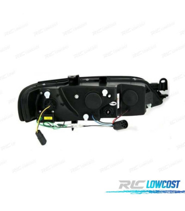 PHARES OPEL VECTRA B 99-02 FEUX DE JOUR LED FOND NOIR