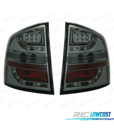 FEUX ARRIÈRE SKODA OCTAVIA KOMBI 05-13 LED FOND CHROMÉ FUMÉ