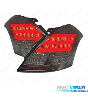 FEUX ARRIÈRE SUZUKI SWIFT 10- BARRE DE LUMIÈRE FOND CHROMÉ FUMÉ