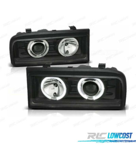 PHARES VOLKSWAGEN VW CORRADO 88-95 ANGEL EYES CCFL FOND NOIR