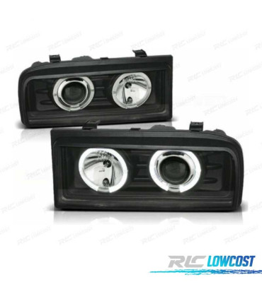 PHARES VOLKSWAGEN VW CORRADO 88-95 ANGEL EYES CCFL FOND NOIR